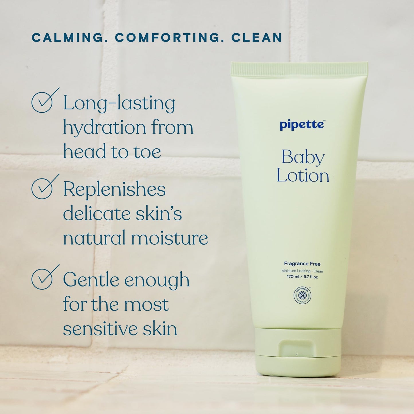 Pipette Fragrance Free Wash and Lotion Duo, Pack of 2, Fragrance Free Baby Shampoo and Body Wash, Unscented Lotion for Newborns, Sensitive Skin, and Kids, Tear-Free Bath Time, Hypoallergenic