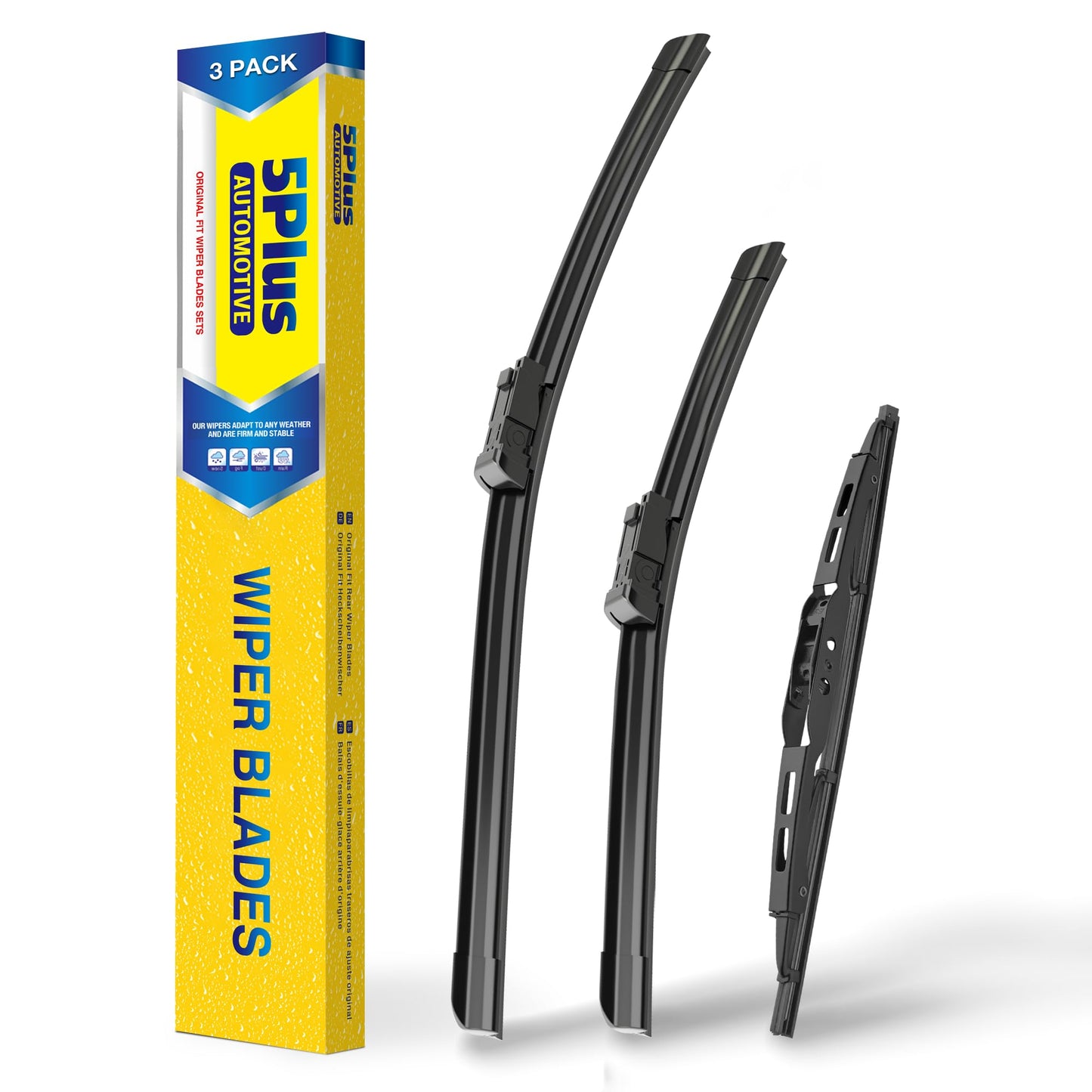 5 PLUS Windshield Wipers Replacement For 2013-2021 Buick Encore, 2015-2022 Chevrolet Trax Windshield Wipers, Original Equipment Automotive Replacement Windshield Wiper Blades 26"+14"+10"(3 Wipers)