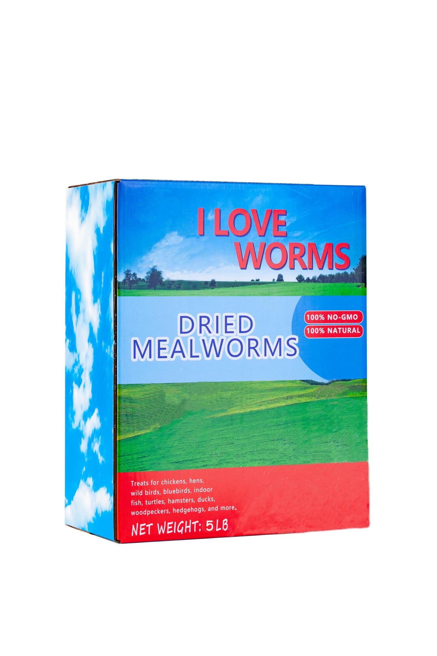 I LOVE WORMS Dried Mealworms (5lb), Wild Bird Food, High-Protein Mealworms for Bluebirds, Chickens, Ducks, Reptile, Tortoise, Amphibian, Lizard