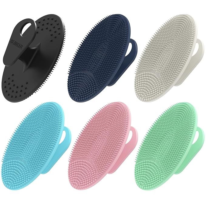Face Scrubber 6 Pack, BEAUTAIL Silicone Manual Facial Cleansing Brush for Men Women, Gentle Face Scrubber Exfoliator, Skin Care Exfoliating Face Brush