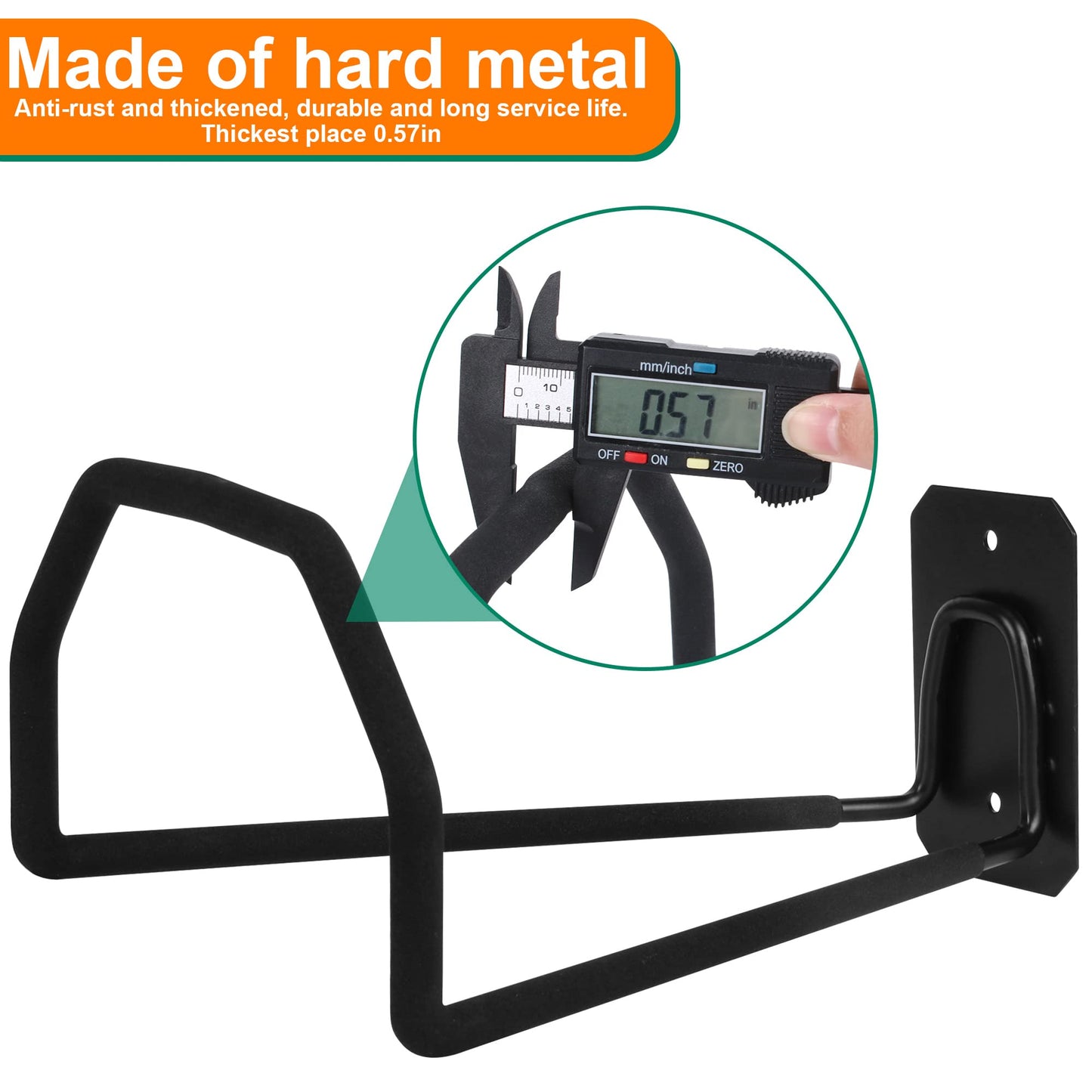 PeoMev 300 ft Garden Hose Holder - Oversized Hose Hanger Wall Mount Water Hose Holders for Outside, Extra Heavy Duty Hose Rack for Garden Hose Storage and Extension Cords