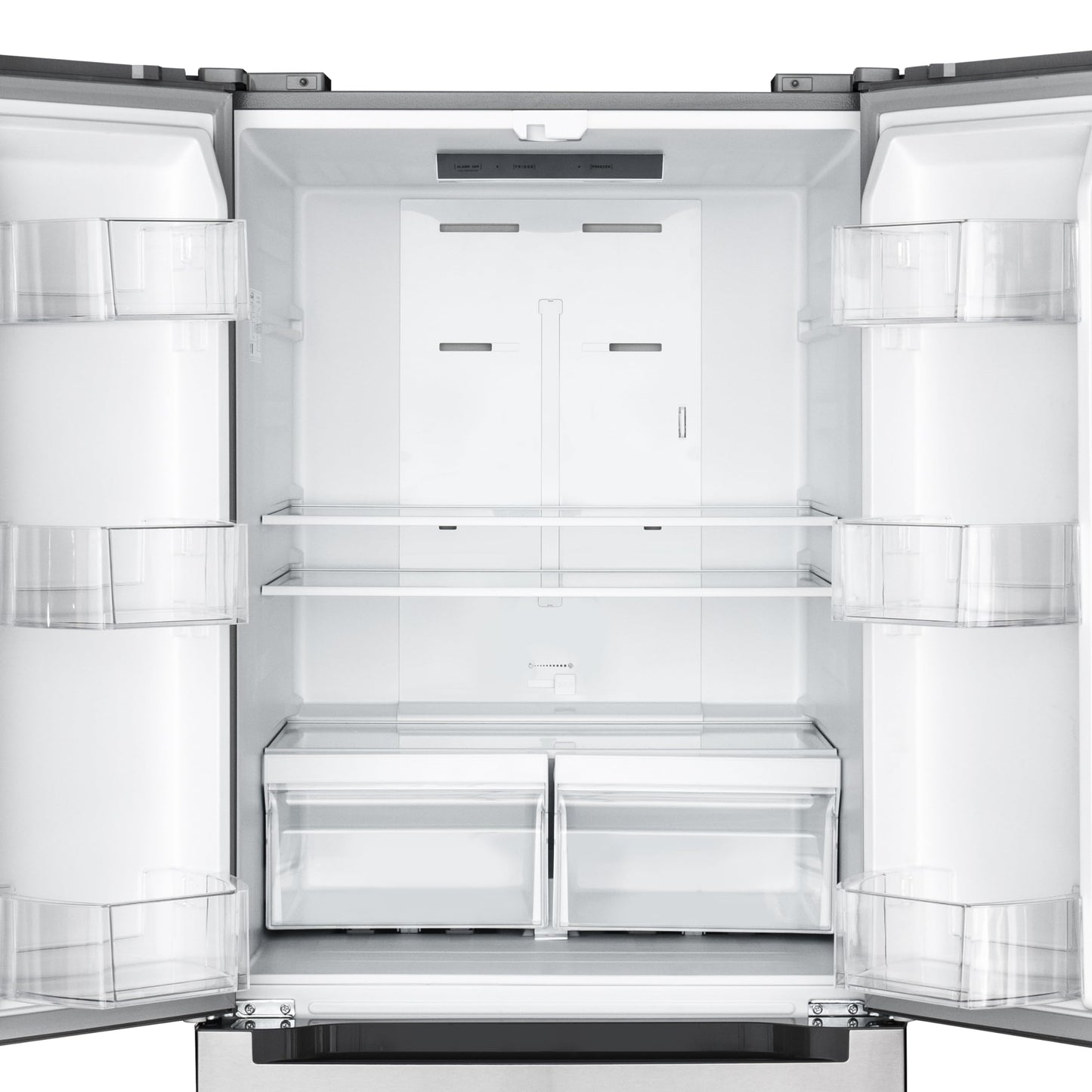 KoolMore 30-Inch and 18.5 cu. ft. Counter Depth French Door Refrigerator with Three Doors and Deep Freezer in Stainless-Steel (KM-RERFDSS-18C)