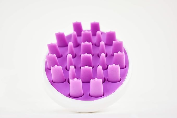 Zyllion Scalp Massager Dandruff Brush - For Exfoliating Treatment, Shampoo Scrubbing, and Hair Growth (Purple)