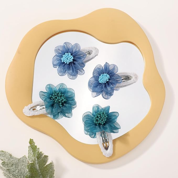 YHXX YLEN Chiffon Flower Hair Clips Snap Hair Clips Non Slip Wrapped Handmade FloralBaby Hair Clips Hair Accessories For Girls Newborn Infant Kids Toddle 20PCS