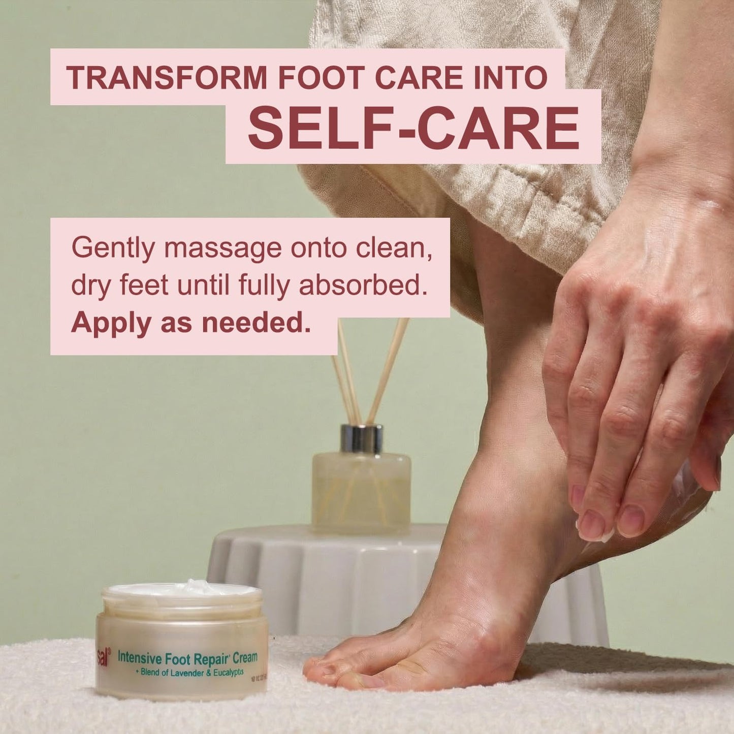 Kerasal Intensive Foot Repair Cream with Lactic Acid, Lavender, & Eucalyptus, 4 oz