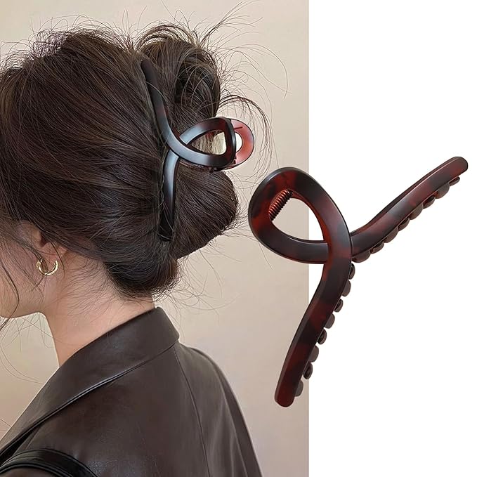 5 Inch Extra Large Hair Claw Clips, 13 cm No Slip XL Hair Clips for Thick Long Curly Hair, Big Claw Clips, 7 Pack