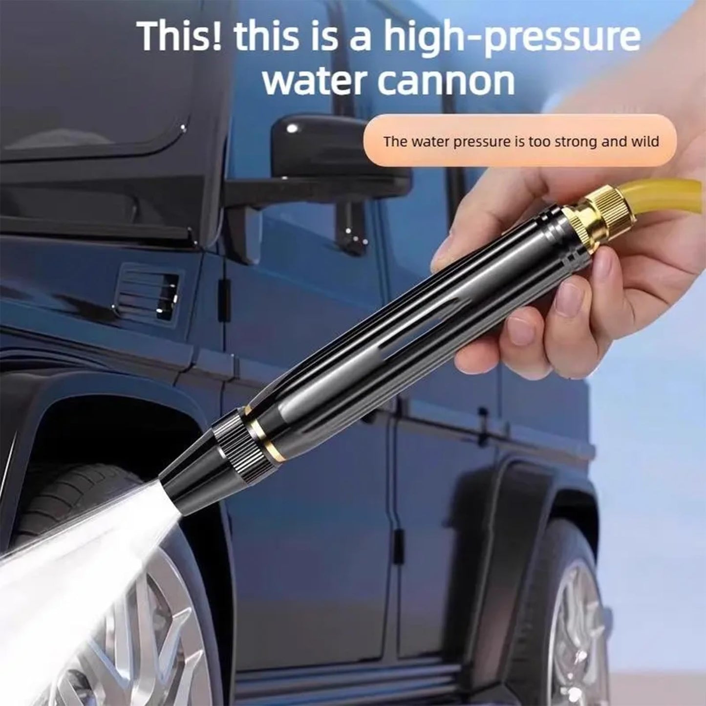 Home High-Pressure Car Wash Water Gun with Booster Nozzle, Home High-Pressure Car Wash Water Gun with Booster Nozzle and Hose, for Watering Plants and Vegetables, and Car Washing (3PCS)