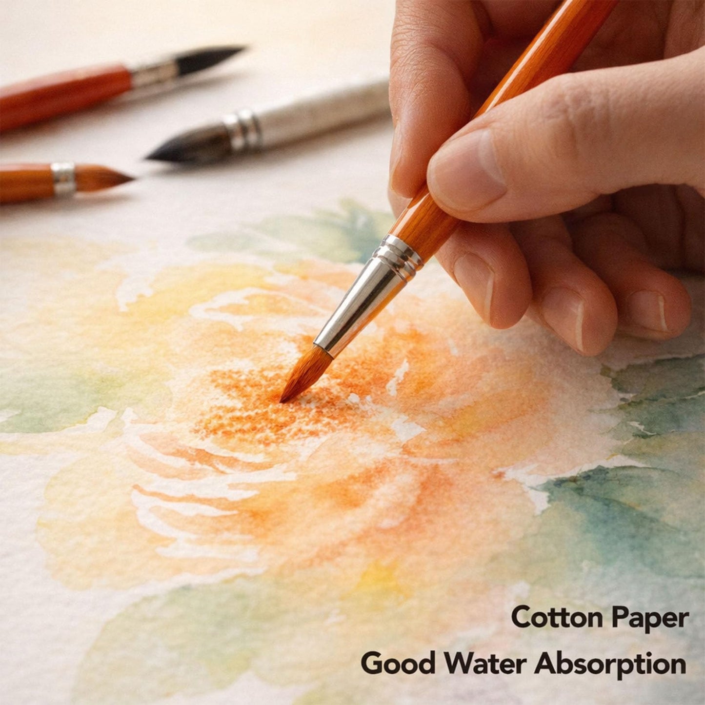 120 Sheets Large Watercolor Paper Bulk, 140 lb/300 GSM Cold Press Paper White Water Color Paper for Students Adults Artists Drawing Gift Cards(11 x 14 inch)