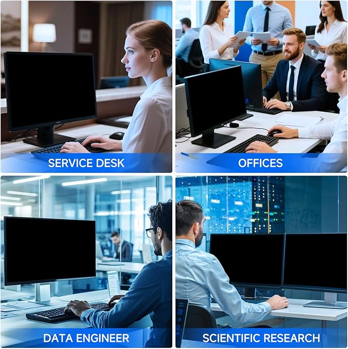 [2-Pack] Privacy Screen For Computer Monitor, 34-Inch 21:9 Aspect Ratio; Anti Spy/Bule Light/Glare And Eye Protection, 2 Install Ways Removable For Office, Airport, Cafe And Other Public Area; Diagonal 34 Inches, Width 31.25 Inches, Height 13.39 Inches