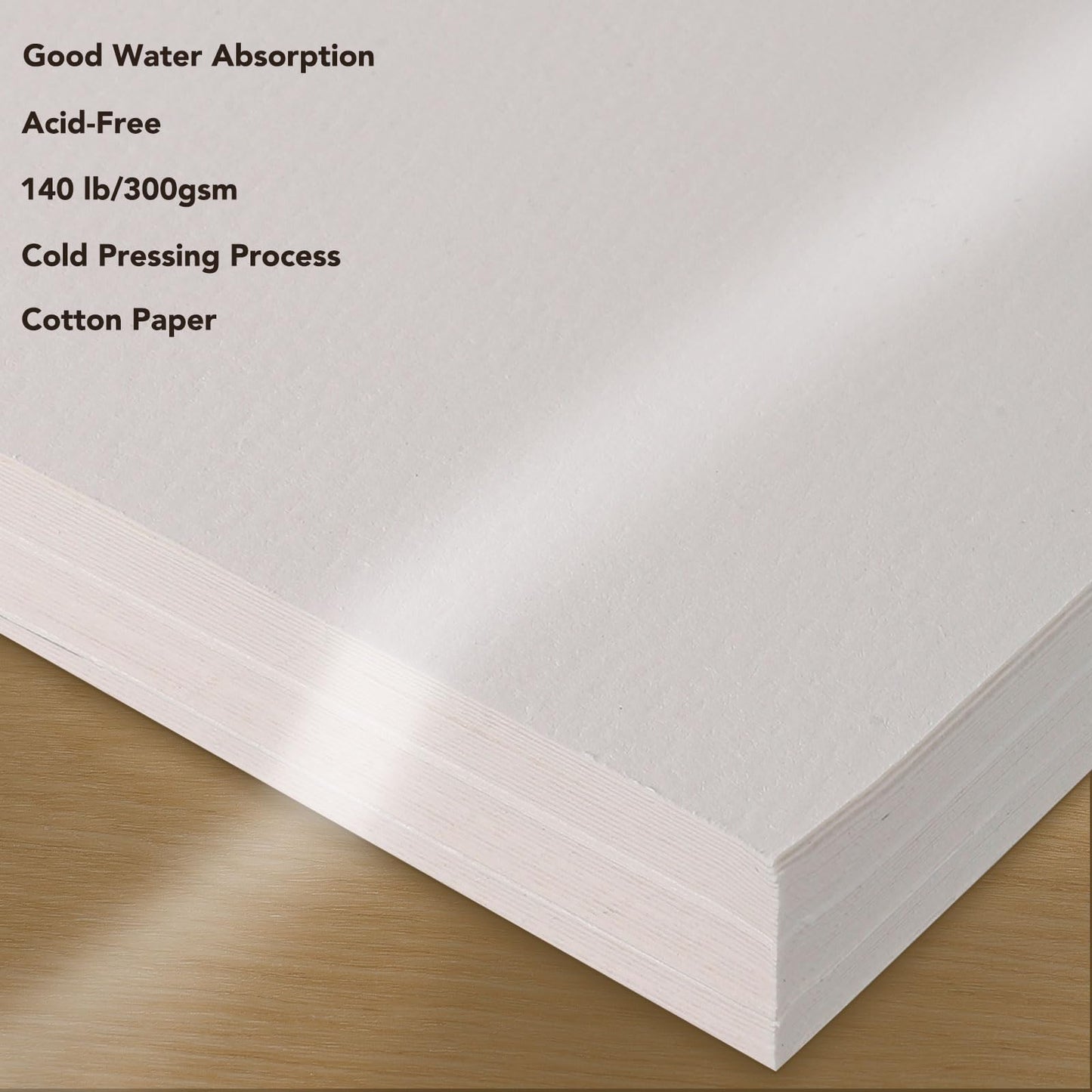 120 Sheets Large Watercolor Paper Bulk, 140 lb/300 GSM Cold Press Paper White Water Color Paper for Students Adults Artists Drawing Gift Cards(11 x 14 inch)