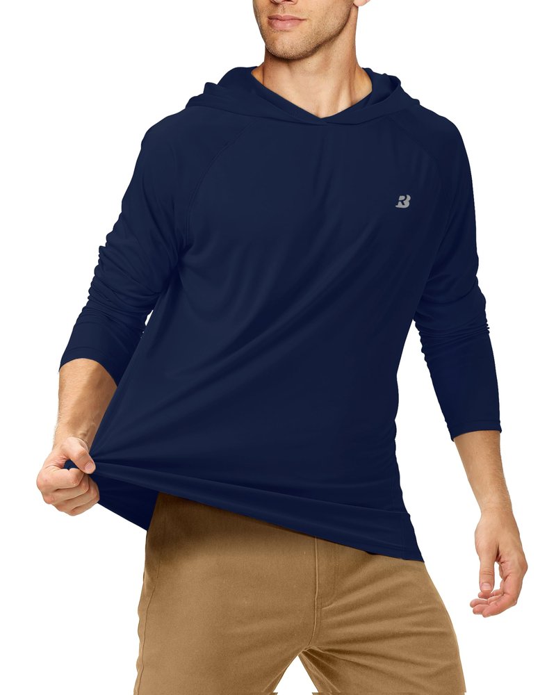 Roadbox Men's Sun Protection Long Sleeve Hoodie UPF 50+ Outdoor UV Fishing Shirts (X-Large)