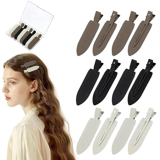 12 Pcs No Bend No Crease Hair Clips, Hair Clips Barrettes for Styling for Women Girls Makeup Accessories, Birthday Mothers Day Gifts (Classic)