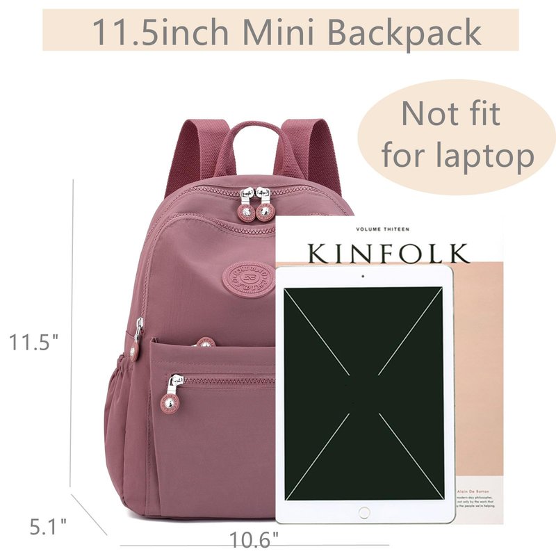 Tanweibago Mini Nylon Women Backpacks,11L Small Ladies backpacks Casual Lightweight Women Shopping Travel Daypack (Carmine)