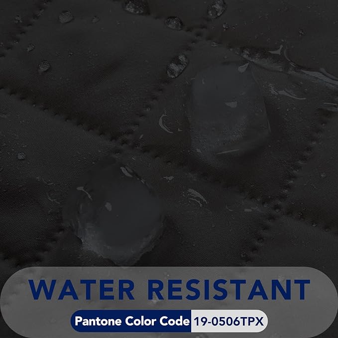 PureFit Reversible Quilted Sofa Cover, Water Resistant Slipcover Furniture Protector, Washable Couch Cover with Non Slip and Elastic Straps for Kids, Dogs, Pets (Chair, Black/Beige)