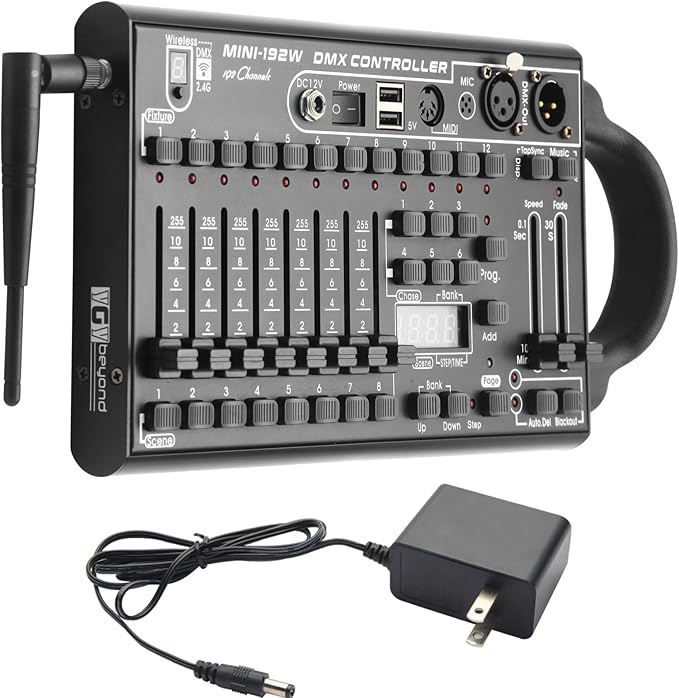 Wireless DMX Controller,192 Channel DMX512Controller Stage Lighting Equipment &Accessorie For Di, Ktv, Large Concert, HolidayParty And Fashion Show DMX Light Controller