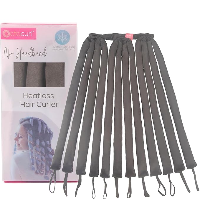 Octocurl No Headband Heatless Curlers for Medium to Thin Hair Ã¢ÂÂ Lightweight Curling System for Controlled, 360ÃÂ° Heat-Free Curls