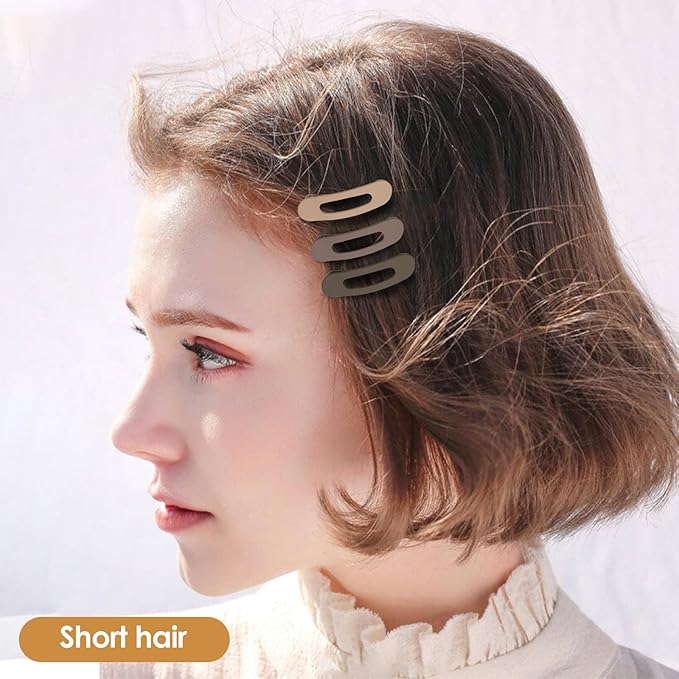 Small Flat Hair Clips for Women Lay Down Clips for Thin Hair Accessories 6pack