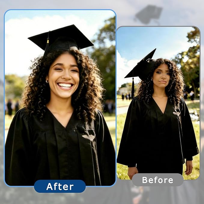 Graduation Cap Headband Insert Clear - Original Four Leaves Clover - Secure Your Grad Cap on Curly, Natural Hair, Braids, Locs, Twists and Straight Hair
