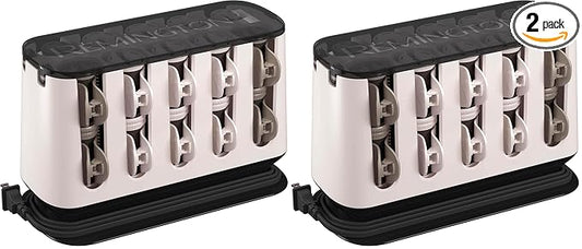 Remington Shine Therapy Argan Oil & Keratin Treated Hot Rollers Set, Professional Hair Curlers for Setting All Hair Lengths from Short and Medium to Long (Pack of 2)
