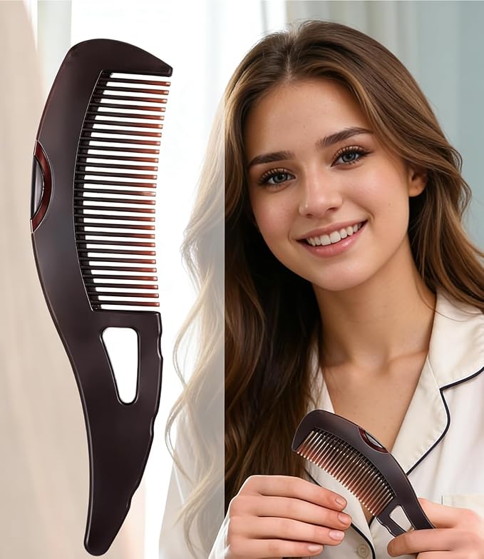 Dandruff Comb, Hollow Tooth Button Comb, Detoxing Comb Energy Massage Comb, Scalp Psoriasis Comb Dandruff Removal Comb, Lice Comb Multifunctional Hairbrush For Women Men Kids
