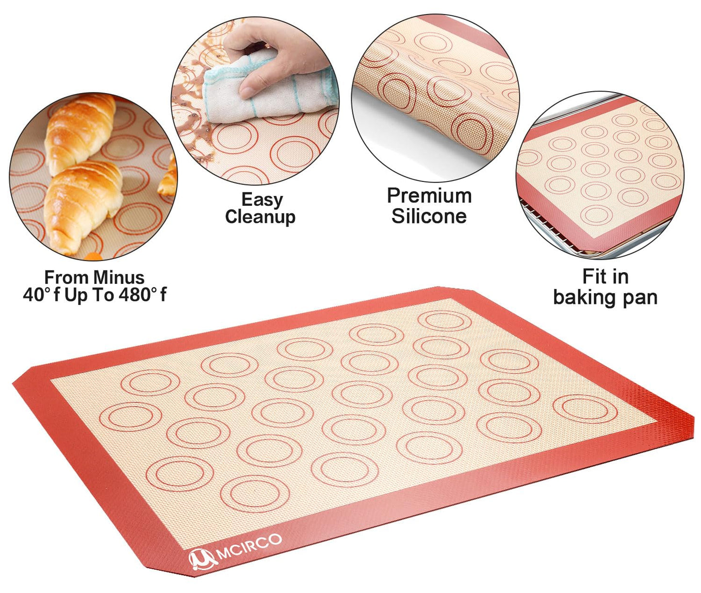 Stainless Steel Baking Sheet Tray Cooling Rack with Silicone Baking Mat Set, Cookie Pan with Cooling Rack, Set of 9 (3 Sheets + 3 Racks + 3 Mats), 10/12/16 Inch, Easy Clean