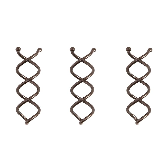 Goody SlideProof Mini Spin Pins - 3 Ct, Assorted Colors, Spiral Hair Pins, Quick & Easy Buns, All-Day Twist Pins, Corkscrew Bobby Pins, Pain-Free Hair Accessories for Women & Men, All Hair Types