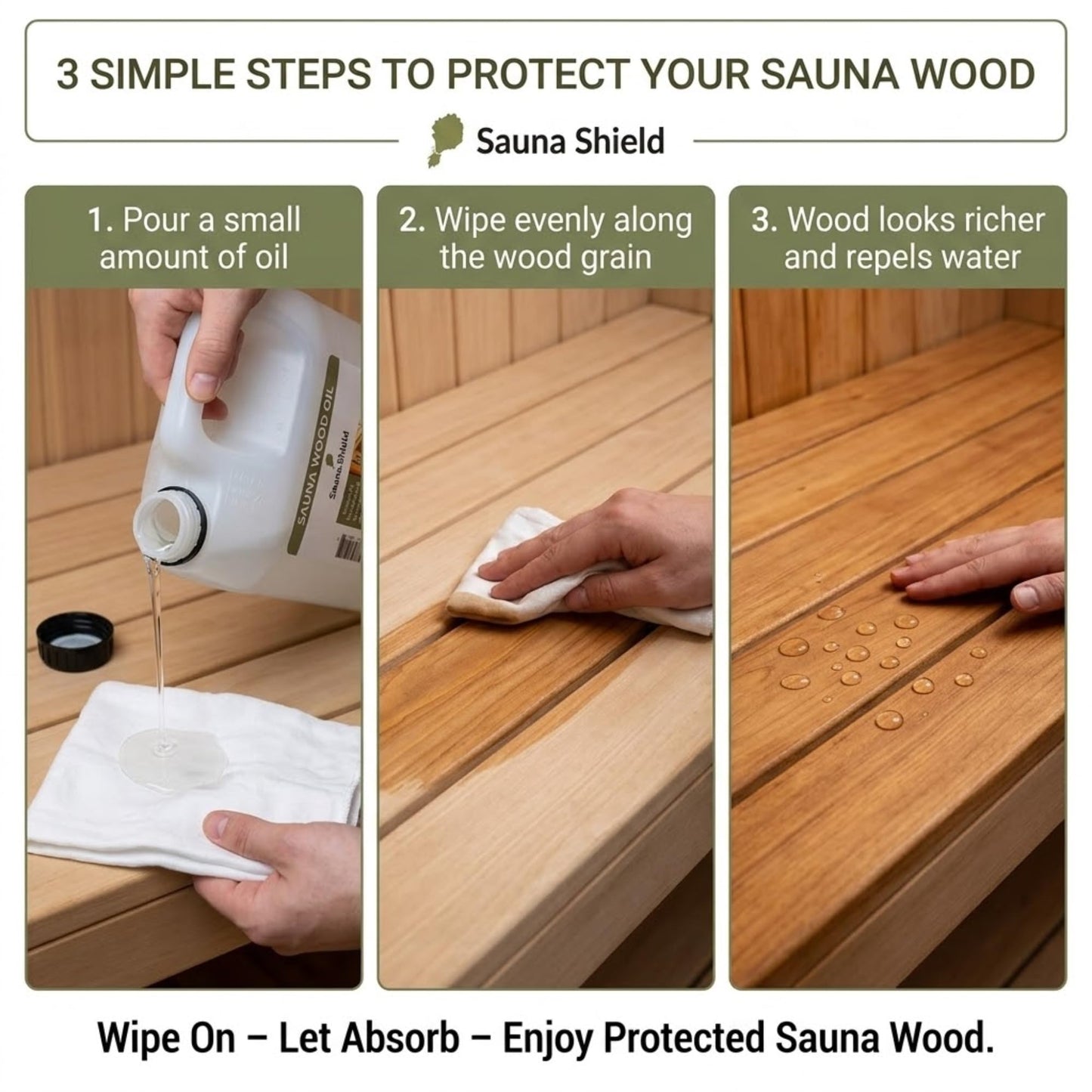 Sauna Shield Sauna Wood Oil - 1.32 Gallons - 100% Pharma-Grade Paraffin Oil | Protects & Nourishes Sauna Wood | Solvent-Free, Unscented, Covers 600+ Sq Ft | for Traditional & Infrared Saunas