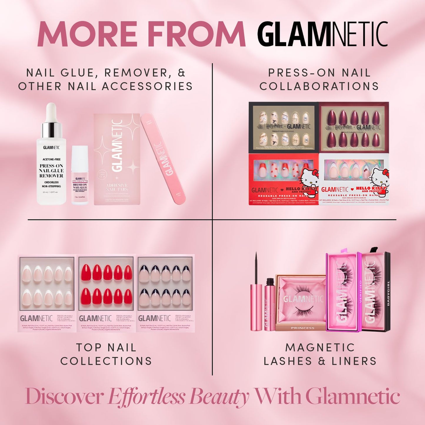 Glamnetic Press On Nails - Doll Cheeks | Short Oval Pink Fake Nails, Salon Quality Milky Nails | 15 Sizes - 30 Nail Kit with Glue