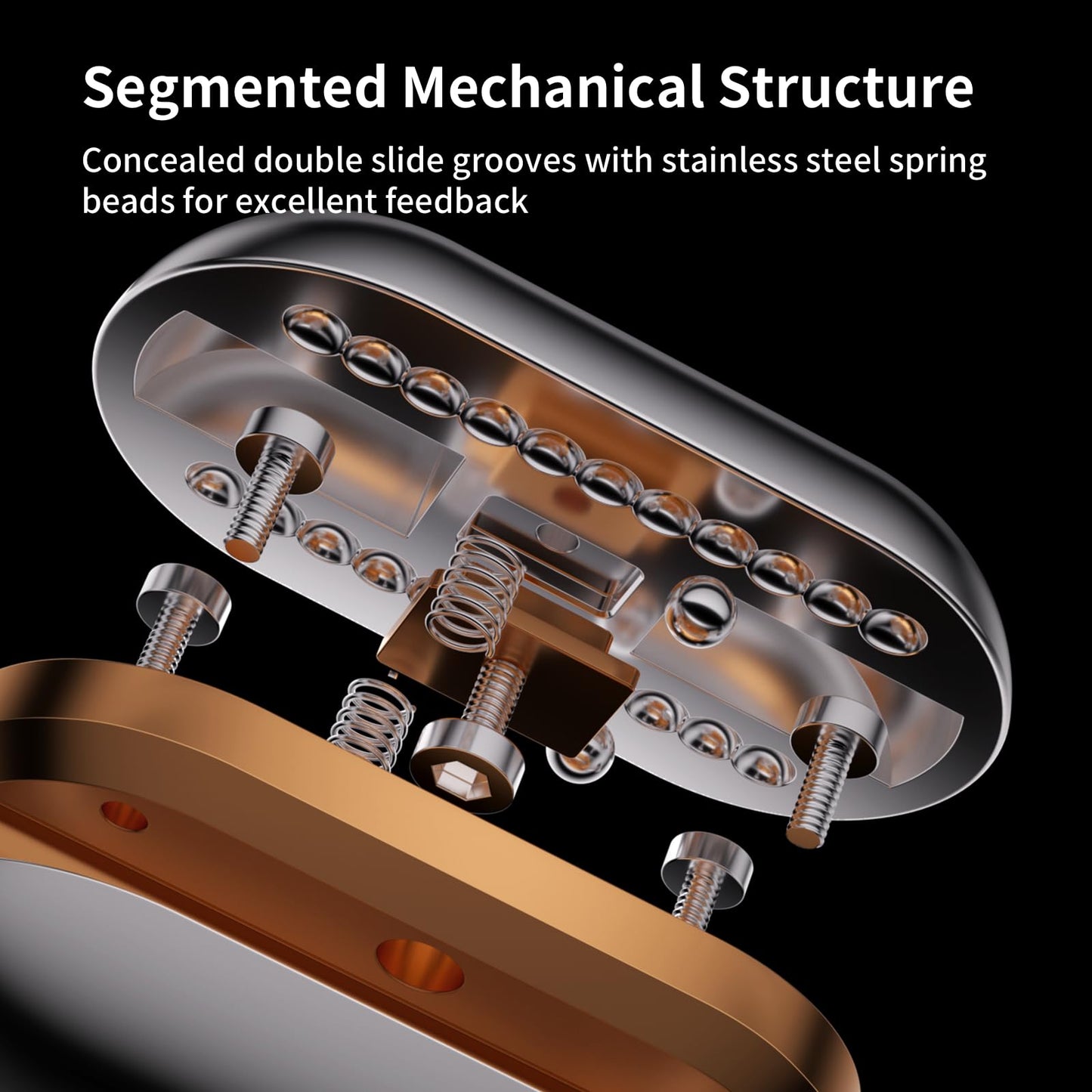 Mech Egg Fidget Slider Metal Fidget Toys EDC Clicky Slider Fidget Egg Sensory for Office Executive Desk Adults Relieve Stress ADHD/Autism (Silver)