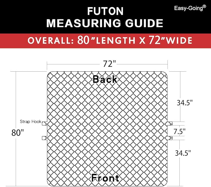 Easy-Going Futon Slipcover Reversible Sofa Cover Armless Couch Cover Water Resistant for Pets, Kids, Children, Dog, Cat (Chocolate/Ivory)