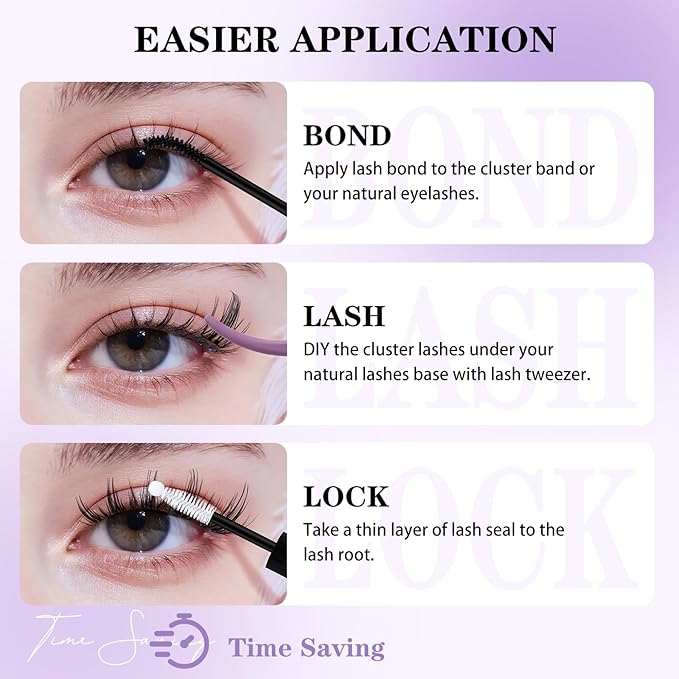 B&Q Wispy Lash Clusters Full B20,Eyelash Clusters 156PCS Comfortable band Cluster Eyelash Extensions,8-18mm Volume Individual Lashes Lightweight D Curl Lash Clusters Soft Eyelashes Natural Look(B20)