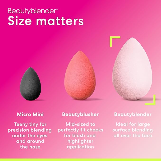 Beautyblender® Bubble Beauty Blender Makeup Sponge, Super-Soft Foam Easily Blends Foundations, Powders & Creams, Made in USA, Reusable, Washable, Streak Free Application