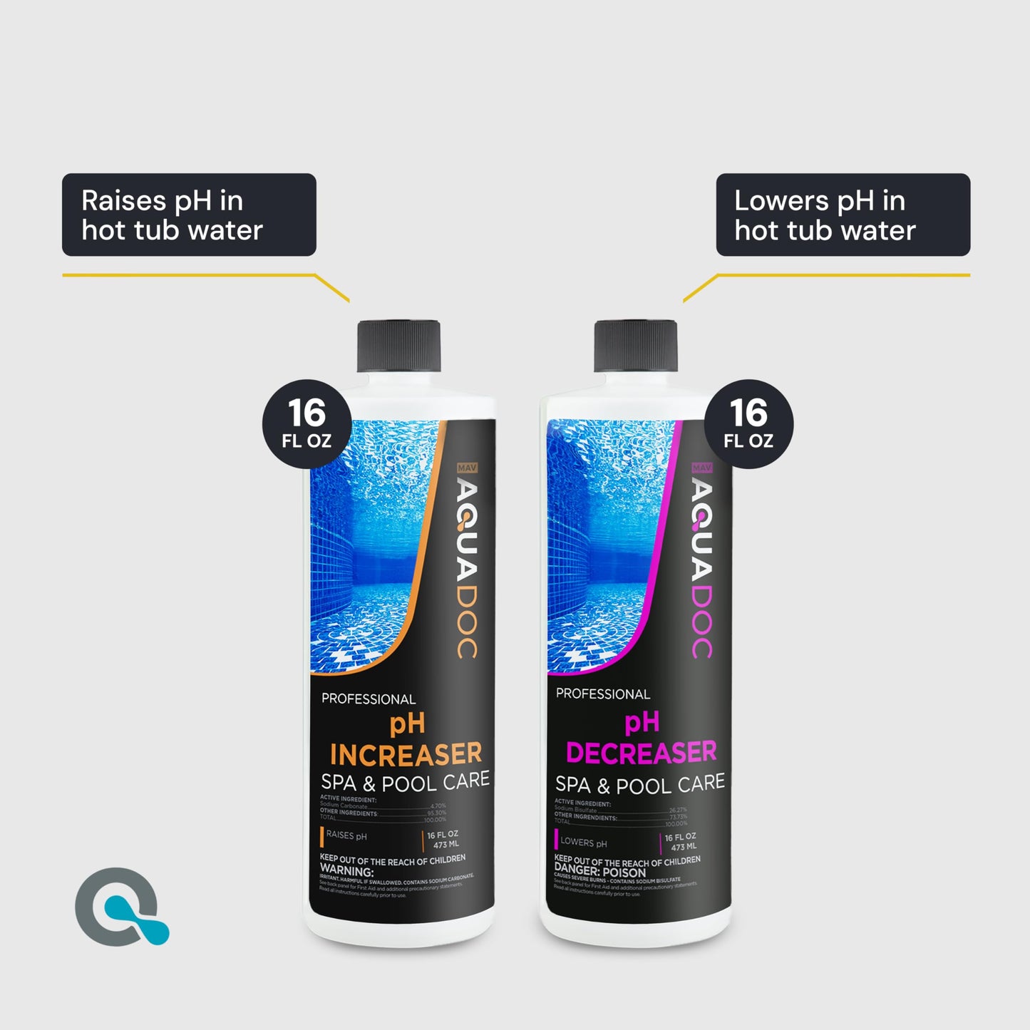 Hot Tub Chemicals Starter Kit - Chlorine Spa Starter Kit Chemicals for Hot Tub - Convenient Hot Tub Starter Kit & ph Control Kit - Effective Chlorine pH Balancer & Inflatable Hot Tub Chemical Kit