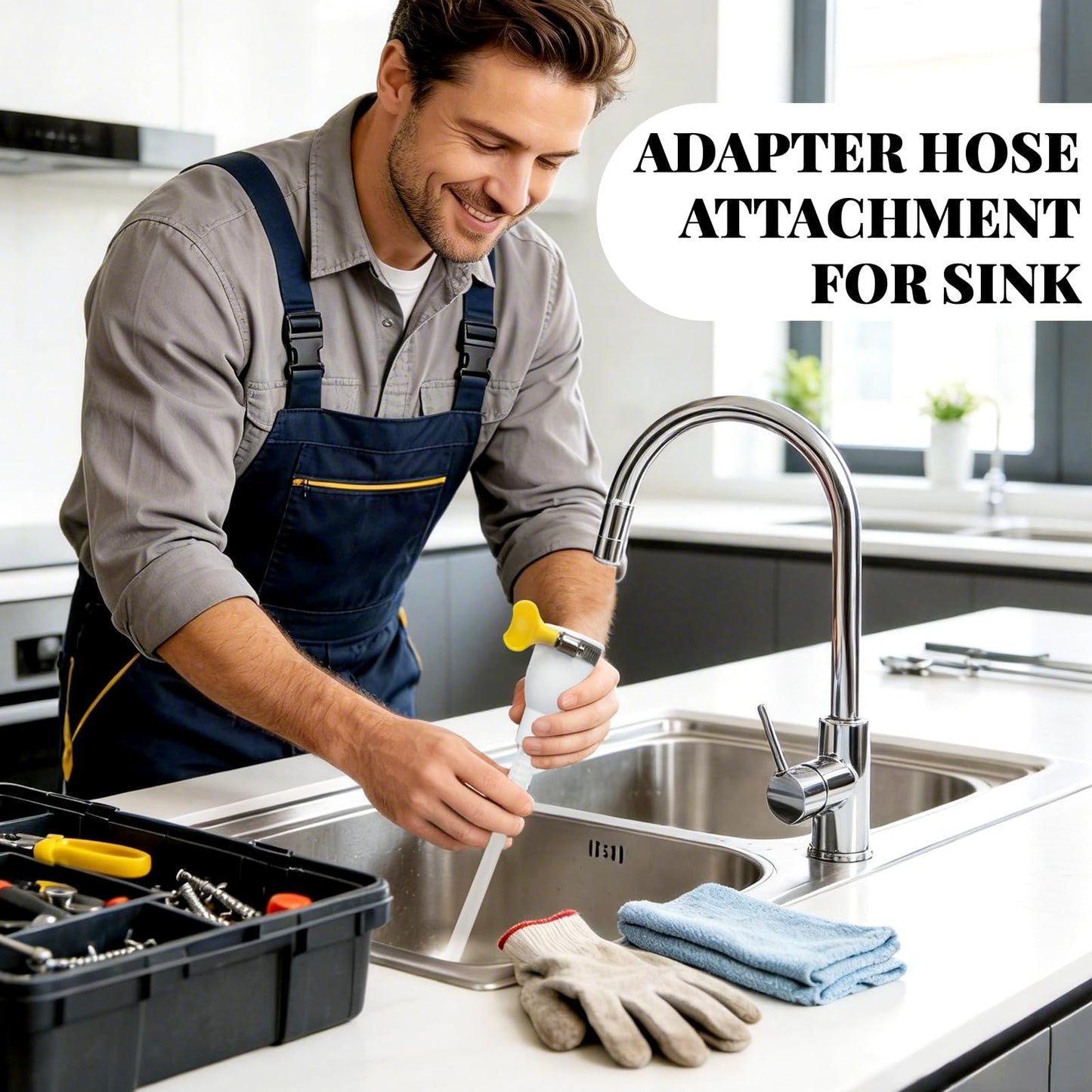 6 FT Faucet Hose Adapter for Sink, Transparent PVC Extra Long Hose and Faucet Connector with Hose Clamp for Bucket, Garden, Sink, Pet Bathing