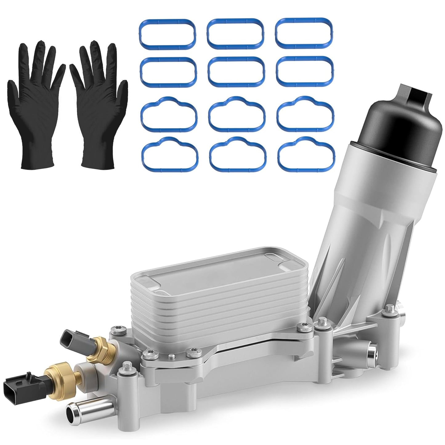 926-876 926-959 Upgraded Aluminum Engine Oil Filter Housing with Oil Cooler For 2011-2016 Chrysler 200 300 Dodge Charger Challenger Journey Caravan Durango Avenger, Wrangler, Ram ProMaster 3.6L