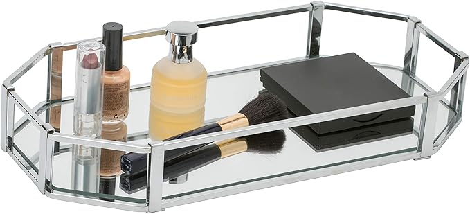 Octangular Design Mirror Vanity Tray