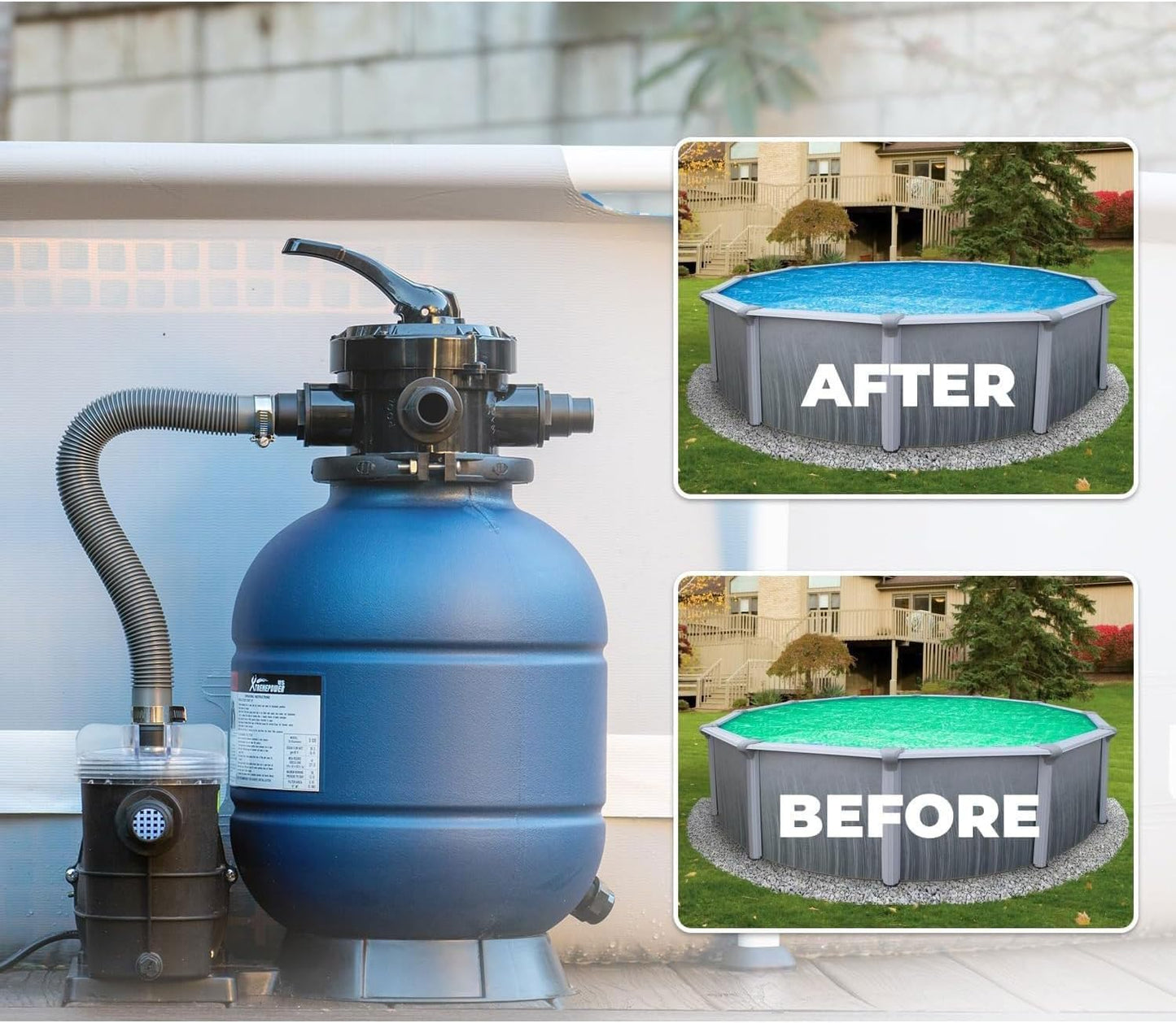 2 Pcks 1-1/2 Inch Pool Pump Replacement Hose 16” Long For Above Ground Pools - Filter Pump Hose Bundled With Metal Clamps