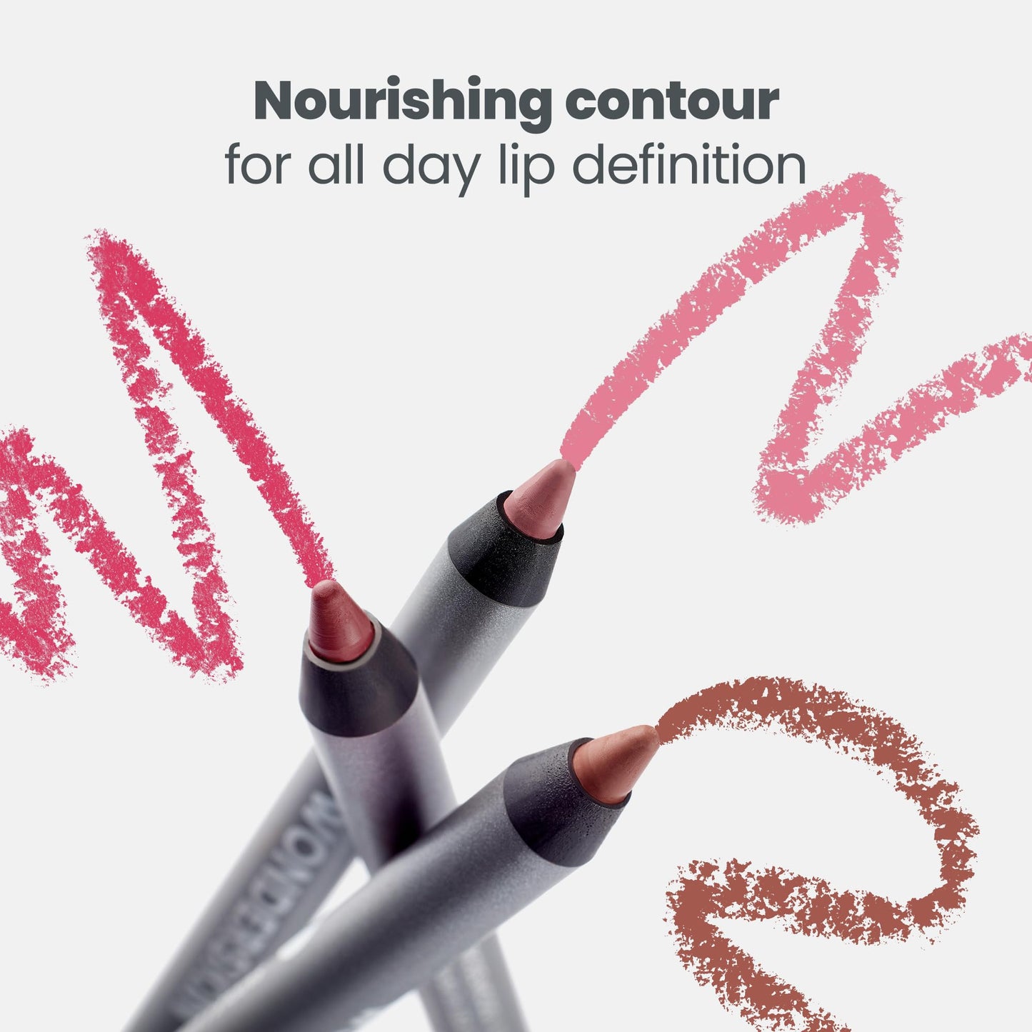 Wonderskin Lipliner Pencil - 360 Contour Lipliner, Long Lasting, Sharpenable Lip Pencil, Waterproof and Transfer-Proof Nude Lip Liner (Mauve)