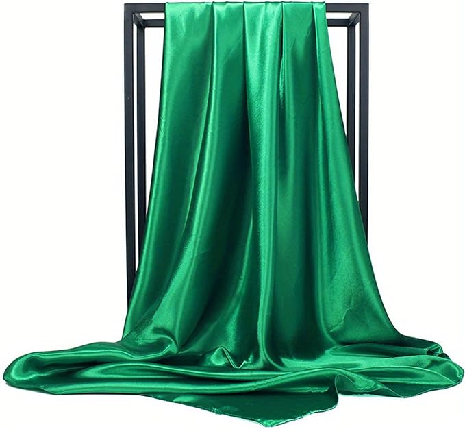 vimate 35" Square Silk Like Head Scarf - Women's Fashion Satin Scarf Bandana for Hair Wrapping at Night.