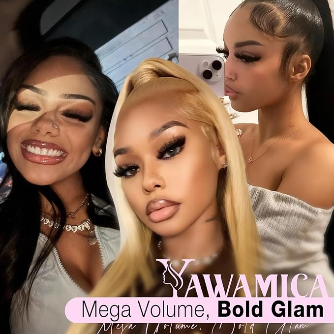 Yawamica Volume Lash Clusters Fluffy Wispy Eyelash Clusters 160D+300D Full Dramatic Cluster Eyelash Extensions 12-24mm Long Thick Individual Lashes DIY Salon Extensions by Self