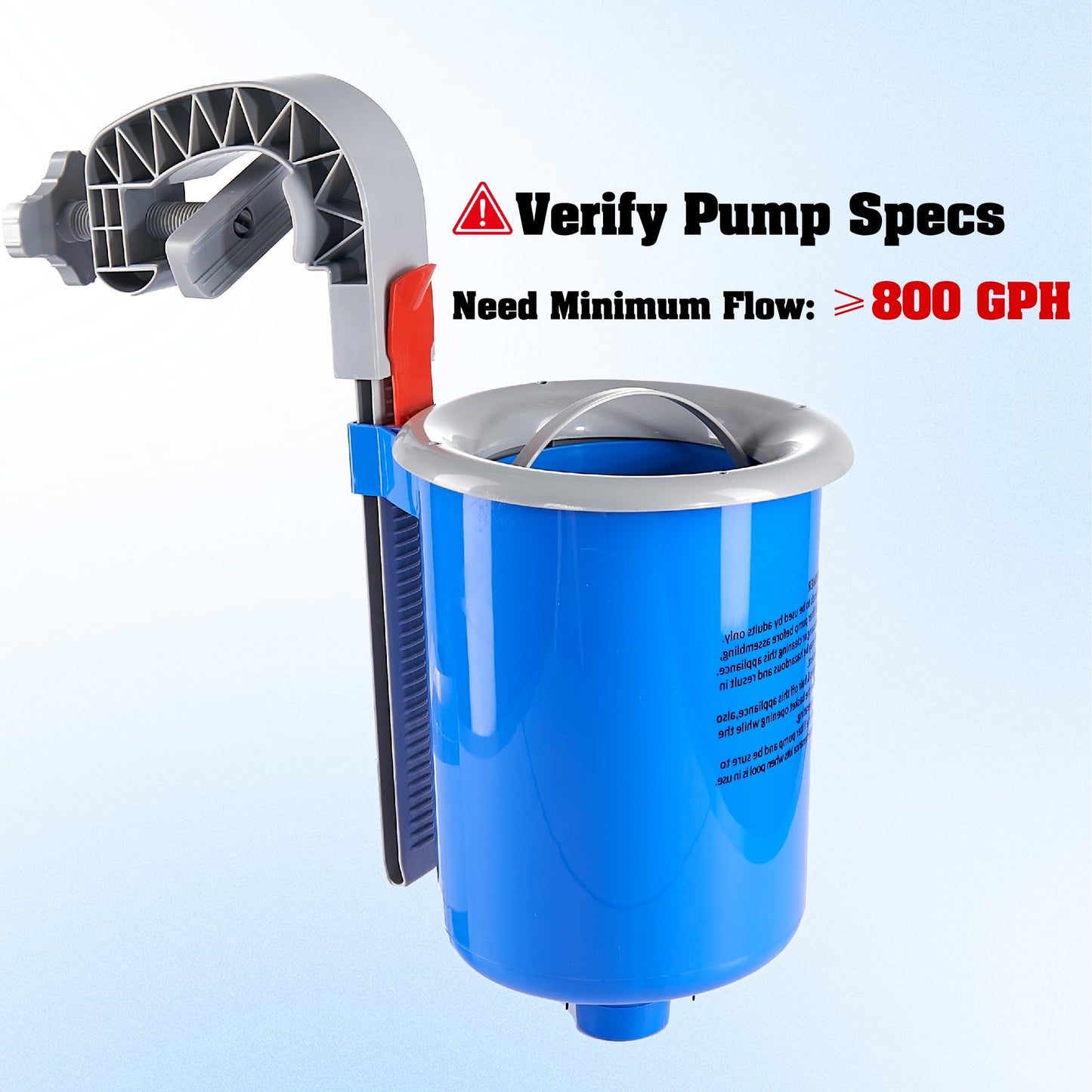 MUWOOB Above Ground Pool Skimmer with 5 Skimmer Socks, Wall Mount Surface Skimmer with Hose & Basket, Compatible with Intex Pools, Adjustable Floating Filter, Automatically Removes Leaves & Debris