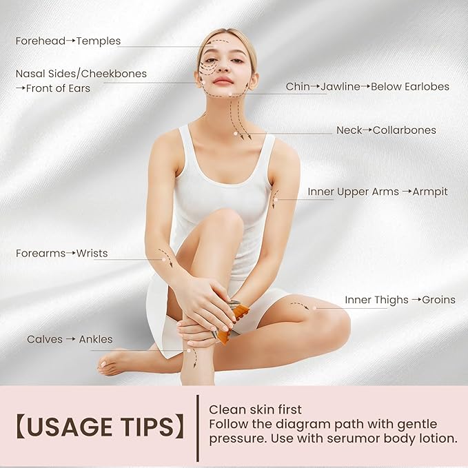 3-in-1 Lymphatic Contour Face Brush: Facial Dry Brush, Lymphatic Lifter & Jawline Sculptor | Hypoallergenic Ergonomic Design | Reduces Puffiness & Tightens Skin