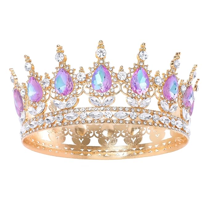 Queen Crown for Women Crystal Tiara for Women Rhinestone Wedding Headband for Bride Hair Accessories for Costume Birthday Party Prom