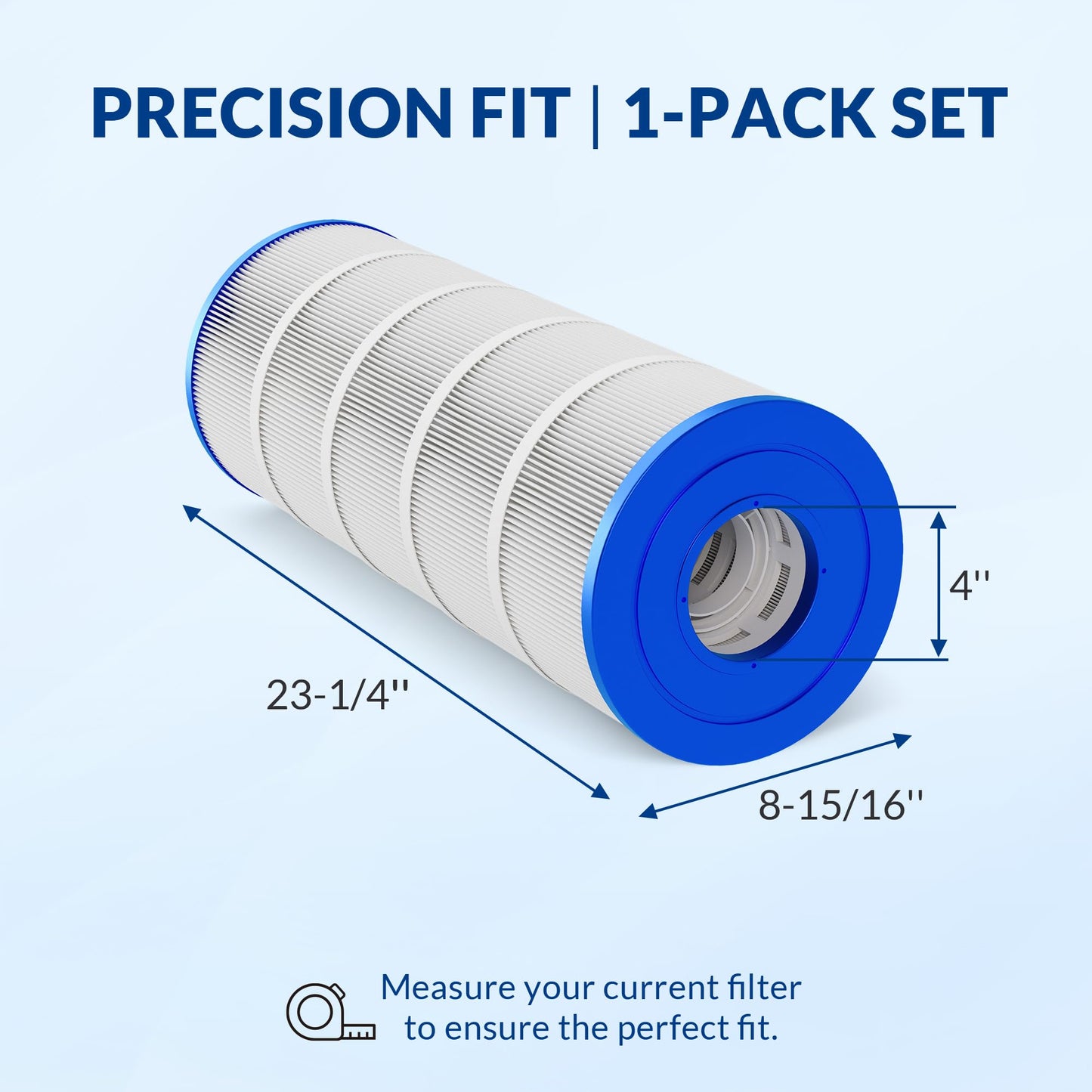 Swimara Pro Series Pool Filter Cartridge, 3oz Trilobal Fabric, Replacement for Hayward CCX1500RE PXST150 Unicel C-8316 Filbur FC-1286, Compatible with X-Stream CC1500, 150 Sq. Ft.