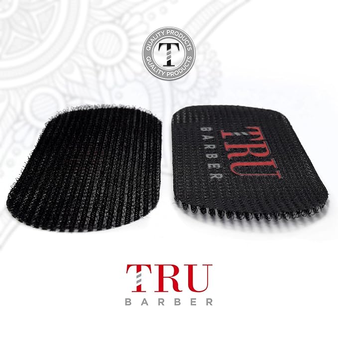 TRU BARBER HAIR GRIPPERS ® BUNDLE PACK 6 PCS for Men and Women - Salon and Barber, Hair Clips for Styling, Hair holder Grips (Black/Red)
