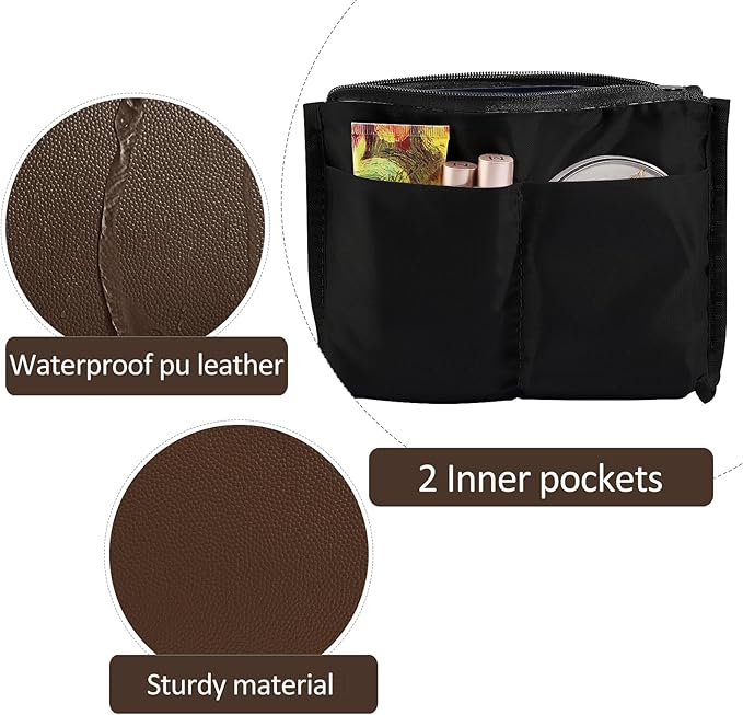 Cosmetic Bags for Women Small Makeup Bag for Purse Pu Leather Makeup Pouch Travel Makeup Bag with Zipper Make Up Bag for Travelling