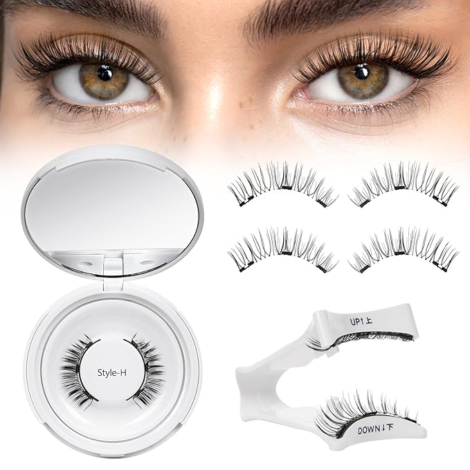 Higu clace Magnetic Eyelashes with Applicator Soft Magnetic Lashes Natural Look Wispy Magnet Lashes Easy to Wear and Remove Ã¯Â¼ÂDJCX-H04Ã¯Â¼Â