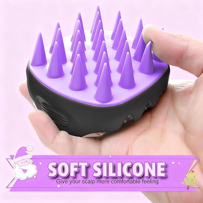 Cbiumpro 2-Pack Scalp Massager Shampoo Brush, Ultra Soft Silicone Scalp Scrubber Exfoliator Brush for Hair Growth & Dandruff Removal - 100% Fit All Hair Types