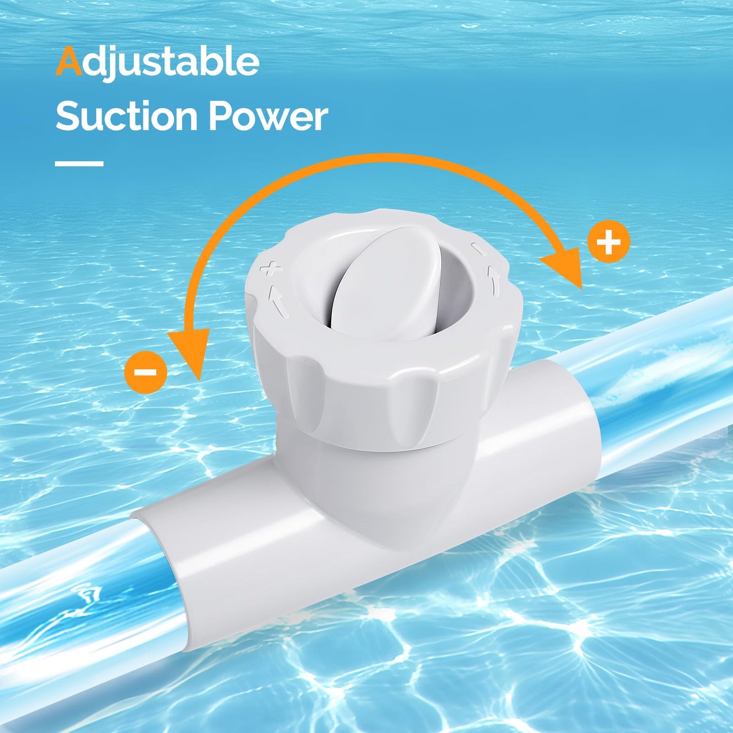 VINGLI Pool Vacuum Cleaner Automatic Sweeper Swimming Pool Creepy Crawler Vacuum with 33FT Hoses (Light Blue&White)