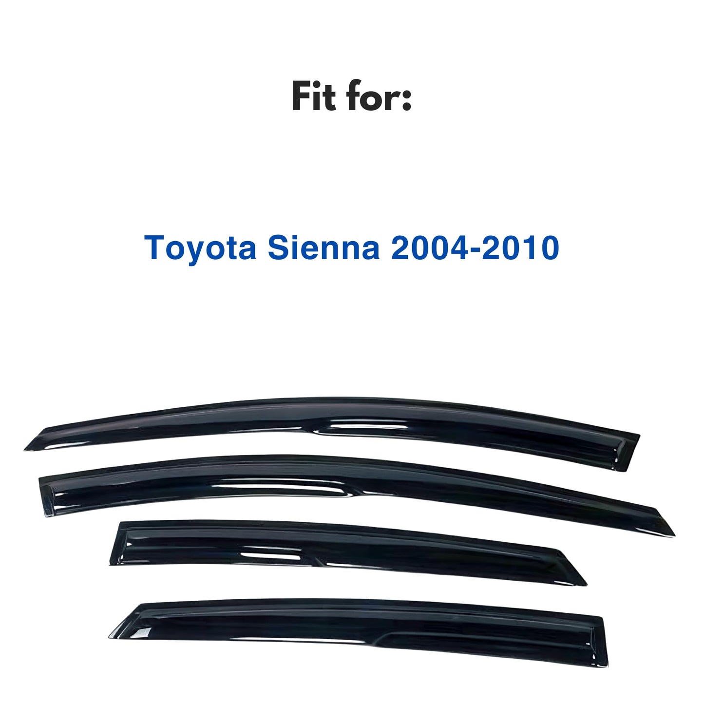 IG Window Visors Fit for 2004-2010 Toyota Sienna, Out-Channel Rain Guards Vent Wind Deflectors 4PC, Car Accessories for 04-10 Sienna